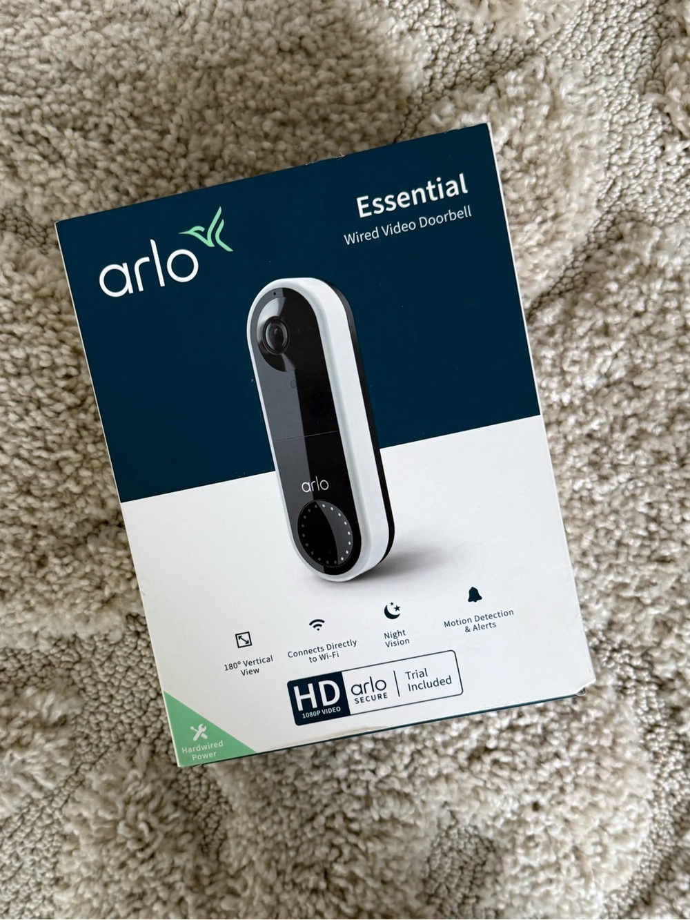 Arlo HD Essential Wired Video Doorbell (New)